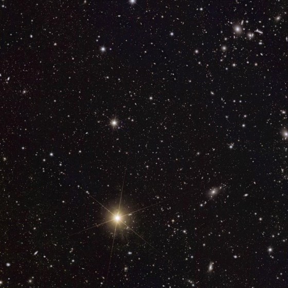 This image provided by European Space Agency shows Euclid’s new image of galaxy cluster Abell 2390. (European Space Agency via The Associated Press)