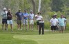 Chris DiMarco hits from the 16th fairway during the second round of the Senior PGA Championship golf tournament Friday, May 24, 2024, at Harbor Shores in Benton Harbor, Mich. (Don Campbell/The Herald-Palladium via AP)