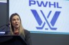 Jayna Hefford, PWHL's senior vice president of hockey operations speaks ahead of the PWHL Toronto team opening the Toronto Stock Exchange in Toronto, Friday, Jan. 12, 2024. Professional Women's Hockey League senior vice-president Jayna Hefford, Project 8 co-founder and CEO Diana Matheson, and newly minted WNBA Toronto president Teresa Resch will be just some of the sports leaders at the espnW Canada conference on Tuesday in Toronto. THE CANADIAN PRESS/Cole Burston