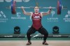 FILE - Olivia Reeves of the United States lifts in the women's 81-kilogram weightlifting event at the Pan American Games in Santiago, Chile, Oct. 23, 2023. Jourdan Delacruz, Wes Kitts, Hampton Morris, Reeves and Mary Theisen-Lappen will represent the U.S. in weightlifting at the Paris Olympics this summer. USA Weightlifting announced the team Friday, May 24, 2024. Kitts and Morris are looking to be the first American men to win an Olympic medal in the sport in four decades. (AP Photo/Moises Castillo, File)