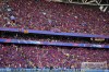 Barcelona's fans cheer for their team prior to the women's Champions League final soccer match between FC Barcelona and Olympique Lyonnais at the San Mames stadium in Bilbao, Spain, Saturday, May 25, 2024. (AP Photo/Jose Breton)