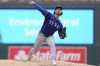 Texas Rangers starting pitcher Michael Lorenzen delivers during the first inning of a baseball game against the Minnesota Twins, Saturday, May 25, 2024, in Minneapolis. (AP Photo/Abbie Parr)