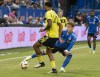 CF Montreal's Bryce Duke, right, reaches in to steal the ball from Nashville SC's Anibal Godoy during first half MLS soccer action in Montreal on Saturday, May 25, 2024. THE CANADIAN PRESS/Peter McCabe