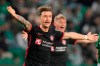 FILE - Midtjylland's Kristoffer Olsson appeals a decision by the referee during the Europa League playoff first leg soccer match between Sporting CP and Midtjylland in Lisbon, Thursday, Feb. 16, 2023. Danish team FC Midtjylland says Sweden midfielder Kristoffer Olsson has made ”significant” physical progress as he continues his rehabilitation from an acute brain condition. (AP Photo/Armando Franca, File)