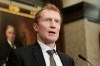 Immigration Minister Marc Miller is lifting the cap on Palestinian who can be brought by relatives to Canada through a program that faces widespread criticism. Miller speaks during an announcement in the Foyer of the House of Commons, in Ottawa, Thursday, May 23, 2024. THE CANADIAN PRESS/Adrian Wyld