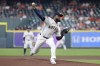 Houston Astros starting pitcher Cristian Javier throws to a Los Angeles Angels batter during the first inning of a baseball game Tuesday, May 21, 2024, in Houston. (AP Photo/Michael Wyke)