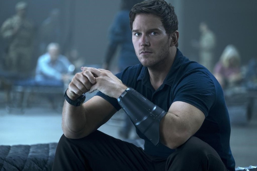 This image released by Amazon Studios shows Chris Pratt in a scene from