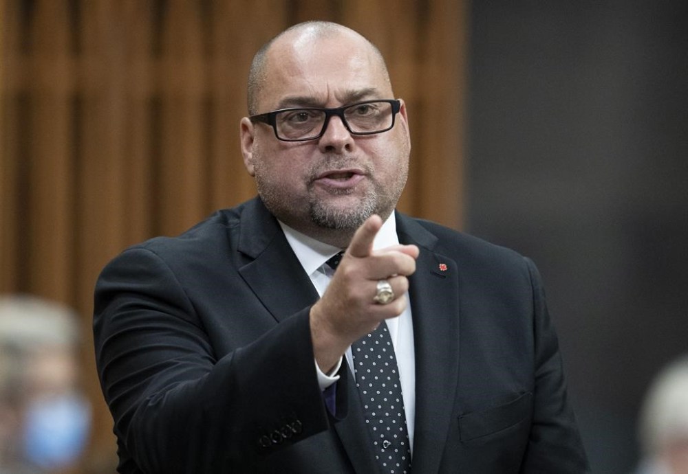 Conservative MP Todd Doherty rises during Question Period, Wednesday, September 28, 2022 in Ottawa. The Conservative party's attempt to focus the governments pharmacare legislation on the birth control and diabetes medications were blocked by Liberal and NDP members of Parliament's health committee Monday. THE CANADIAN PRESS/Adrian Wyld
