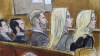 In this courtroom sketch, Tuesday, May 28, 2024, members of Donald Trump's family watch court proceedings, in New York. They are, from left: Michael Boulos, Tiffany Trump's husband; Donald Trump Jr.; Eric Trump; Lara Trump; and Tiffany Trump. (Elizabeth Williams via AP)
