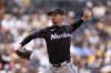 Miami Marlins starting pitcher Braxton Garrett works against a San Diego Padres batter during the first inning of a baseball game Wednesday, May 29, 2024, in San Diego. (AP Photo/Gregory Bull)