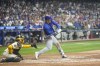 Chicago Cubs' Seiya Suzuki hits a single during the sixth inning of a baseball game against the Milwaukee Brewers Wednesday, May 29, 2024, in Milwaukee. (AP Photo/Morry Gash)