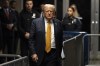 Former US President Donald Trump approaches the media to speak at Manhattan criminal court, Wednesday, May 29, 2024, in New York. (Yuki Iwamura/Pool Photo via AP)