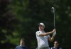 Canadian Nick Taylor hits his approach on the ninth hole during the Canadian Open pro-am in Hamilton, Ont., on Wednesday, May 29, 2024. Taylor begins the defence of his RBC Canadian Open title this morning. THE CANADIAN PRESS/Nathan Denette