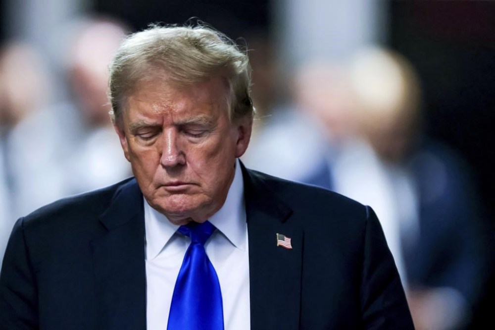 Former President Donald Trump leaves the courthouse at Manhattan Criminal Court, Thursday, May 30, 2024, in New York. (Justin Lane/Pool Photo via AP)