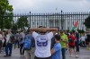 People outside the White House in Washington, Thursday, May 30, 2024. Former President Donald Trump became the first former president to be convicted of felony crimes as a New York jury found him guilty of 34 felony counts of falsifying business records in a scheme to illegally influence the 2016 election through hush money payments to a porn actor who said the two had sex. (AP Photo/Pablo Martinez Monsivais)