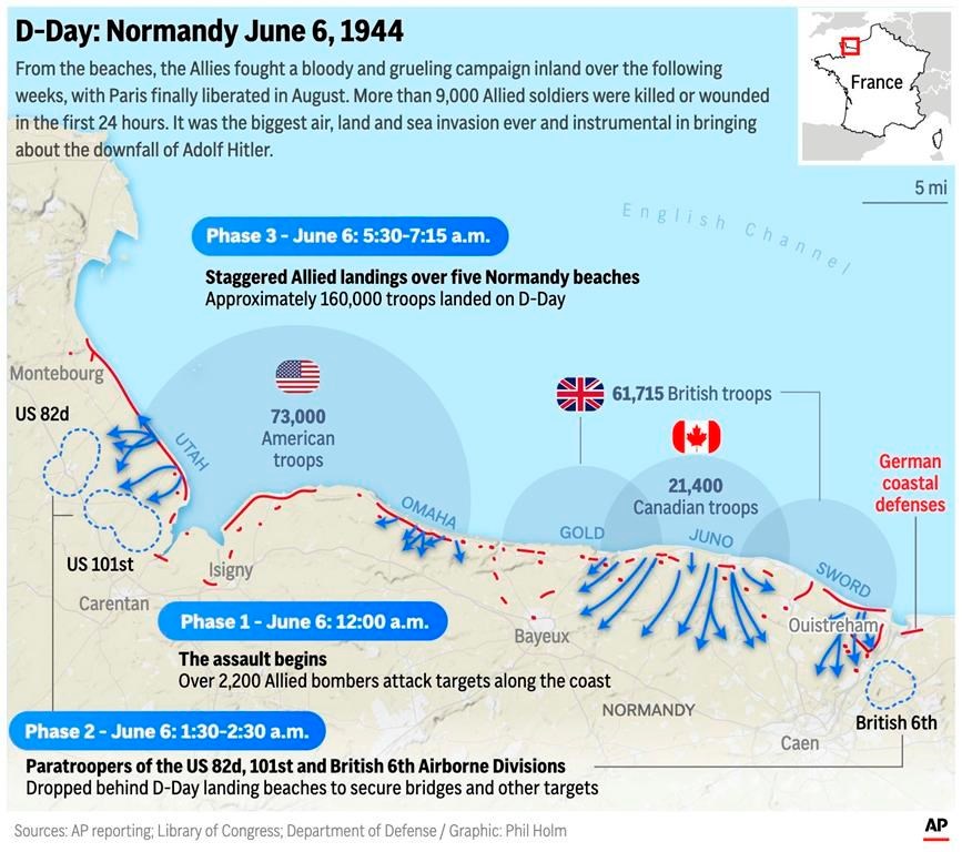 World War II veterans take off for France for 80th anniversary of D-Day ...