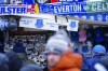FILE - Everton's fans arrive to the Goodison Park stadium before the English Premier League soccer match between Everton and West Ham in Liverpool, England, Saturday, March 2, 2024. Miami-based private investment firm 777 Partners has failed to conclude a deal for the purchase of Everton, the Premier League club said Saturday, June 1, 2024. (AP Photo/Jon Super, File)