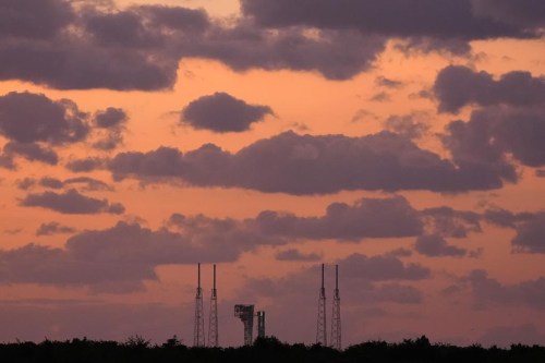 Boeing's Starliner capsule, atop an Atlas V rocket, sits on the launch pad during sunrise at Space Launch Complex 41 Saturday, June 1, 2024, in Cape Canaveral, Fla. NASA astronauts Butch Wilmore and Suni Williams will launch aboard the rocket to the International Space Station, scheduled for liftoff later Saturday. (AP Photo/Chris O'Meara)