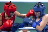 Canada's Mckenzie Wright, left, and Jennifer Lozano of the United States fight in a women's boxing 50kg semifinal bout at the Pan American Games in Santiago, Chile, Thursday, Oct. 26, 2023. Canadian boxer Mckenzie Wright won a 5-0 decision over Serbia's Nina Radovanovic on Saturday to move within one win of punching her ticket to Paris in a last-ditch Olympic qualifier. THE CANADIAN PRESS/AP-Dolores Ochoa