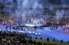 Lenny Kravitz performs before the Champions League final soccer match between Borussia Dortmund and Real Madrid at Wembley stadium in London, Saturday, June 1, 2024. (AP Photo/Dave Shopland)