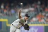Houston Astros starting pitcher Hunter Brown throws against the Minnesota Twins during the first inning of a baseball game Sunday, June 2, 2024, in Houston. (AP Photo/David J. Phillip)