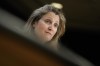 Deputy Prime Minister and Minister of Finance Chrystia Freeland is seen during a news conference, Tuesday, June 4, 2024 in Ottawa. THE CANADIAN PRESS/Adrian Wyld