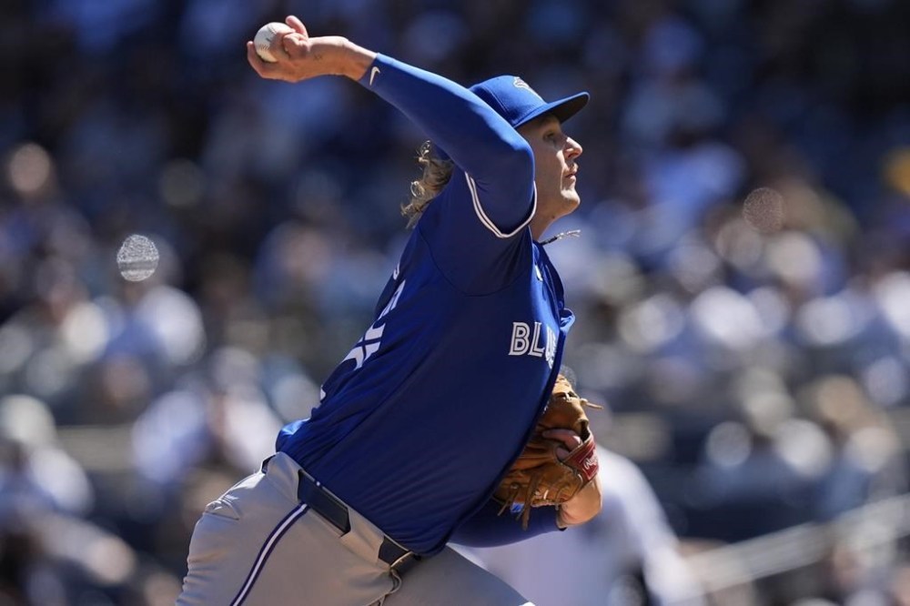 The Toronto Blue Jays reinstated pitcher Bowden Francis from the 15-day injured list Tuesday and optioned fellow right-hander Ryan Burr to Triple-A Buffalo. Francis pitches during the first inning of a baseball game against the New York Yankees, in New York, Sunday, April 7, 2024. THE CANADIAN PRESS/AP-Frank Franklin II