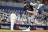Tampa Bay Rays starting pitcher Ryan Pepiot follows through on a delivery to a Miami Marlins batter during the fourth inning of a baseball game Tuesday, June 4, 2024, in Miami. (AP Photo/Lynne Sladky)