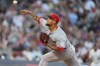 Cincinnati Reds starting pitcher Frankie Montas works against the Colorado Rockies in the fifth inning of a baseball game Tuesday, June 4, 2024, in Denver. (AP Photo/David Zalubowski)