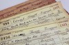 Copies of draft registration cards for John, Edward and Gerard Finnegan are photographed, June 5, 2024. After the United States was pulled into World War II by Japan's surprise deadly bombing campaign at Pearl Harbor, Hawaii, Finnegan and his three brothers, Ambrose, Edward and Gerard, uncles of President Joe Biden, were among the tens of thousands of young Americans who felt the call to join the military and help defend their country. (AP Photo)