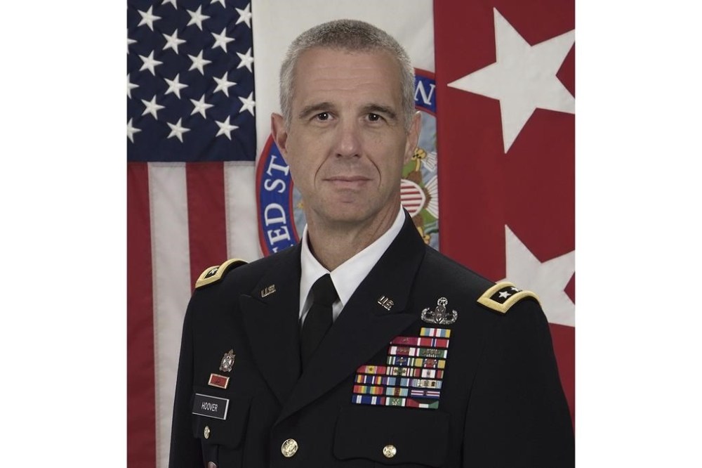 This undated image provided by the U.S. Army shows Lt. Gen. Reynold Hoover. The organizing committee for the 2028 Los Angeles Olympics has hired retired Army Lt. Gen. Reynold Hoover as its CEO, the committee announced Wednesday, June 5, 2024. (U.S. Army via AP)