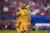 Real Salt Lake forward Cristian Arango reacts during the second half of an MLS soccer match against FC Dallas, Saturday, May 25, 2024, in Frisco, Texas. The teams tied 3-3. (AP Photo/Julio Cortez)
