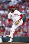 Cincinnati Reds pitcher Hunter Greene winds up during the first inning of the team's baseball game against the Chicago Cubs in Cincinnati, Thursday, June 6, 2024. (AP Photo/Paul Vernon)