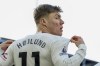 FILE - Manchester United's Rasmus Hojlund celebrates after scoring his side's opening goal during the English Premier League soccer match between Luton Town and Manchester United at Kenilworth Road, in Luton, England, Sunday, Feb. 18, 2024. Hojlund's seven goals in qualifying were behind only Romelu Lukaku, Cristiano Ronaldo, Kylian Mbappe and Harry Kane. (AP Photo/Ian Walton, File)