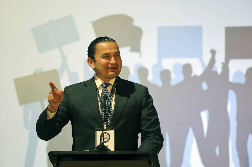 Premier Wab Kinew is being applauded by public health advocates for talking publicly about the pending Big Tobacco settlement. (Colin Slark/The Brandon Sun)