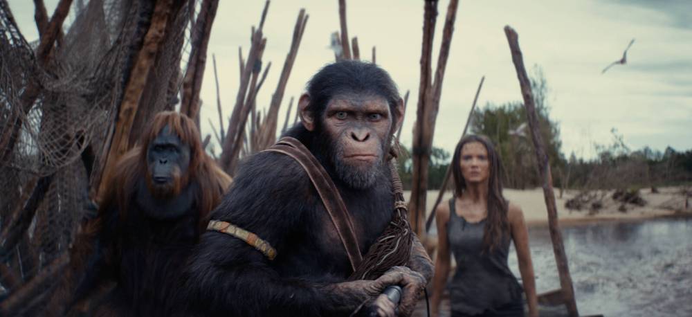 20th Century Studios
From left, Raka (Peter Macon), Noa (Owen Teague) and Mae (Freya Allan) are a mismatched trio who find themselves in enemy hands.