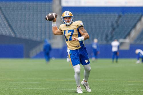 MIKE DEAL / FREE PRESS
                                Blue Bombers quarterback Chris Streveler, &lsquo;We don&rsquo;t really care how we get it done, we just want to win.&rsquo;