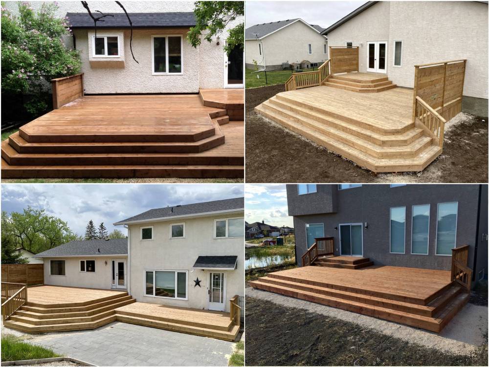 MARC LABOSSIERE / FREE PRESS
To eliminate too many railings, deck designs often incorporate wrap-stairs to all tiers of the deck.