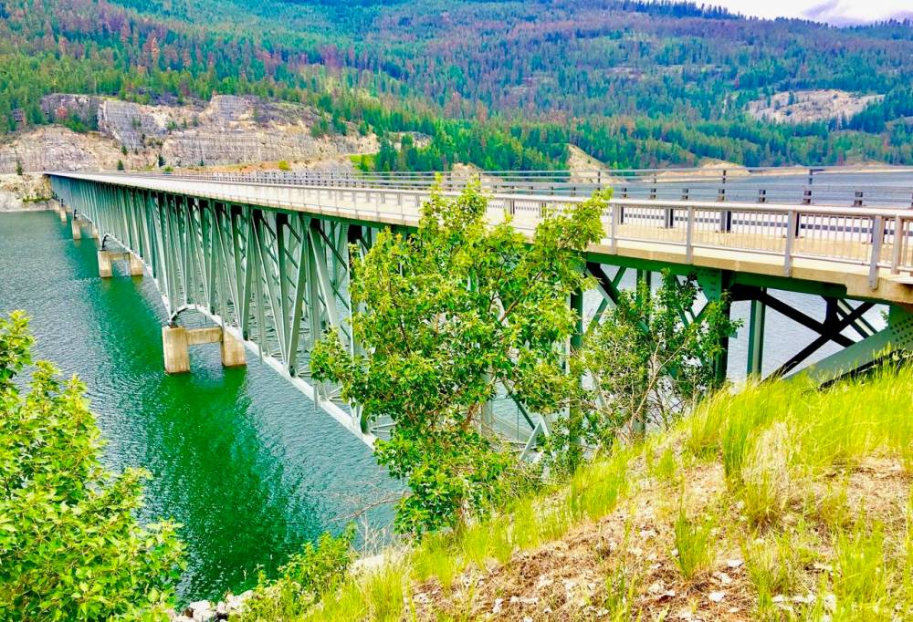 The Koocanusa Bridge goes to the other side — and back.