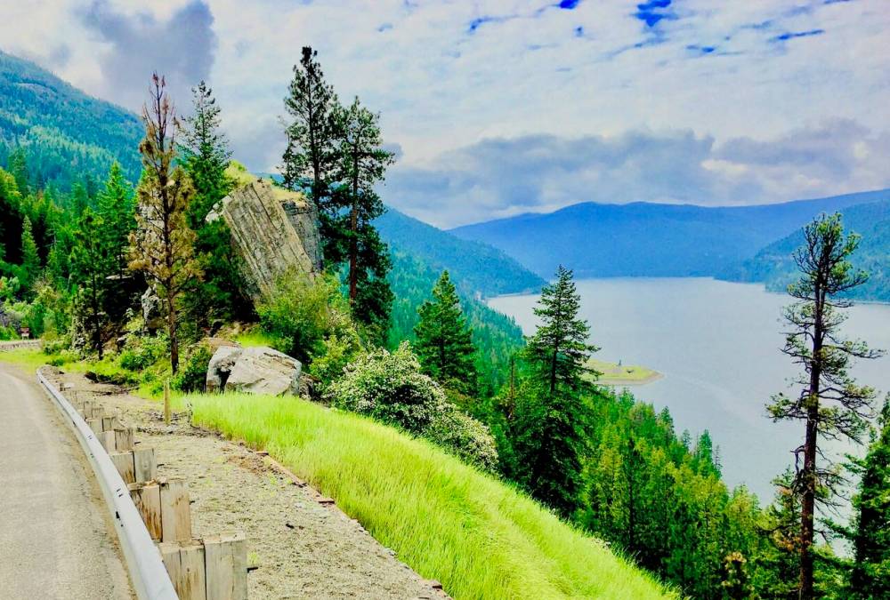 The vista along Montana’s Lake Koocanusa Scenic Byway.