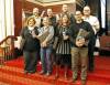 FACEBOOK
                                With his team (back row, from left: Ben Wiebe, David Sanderson, Trevor Malo, Alan Small; front row, from left: Sandra Kehoe, Kyla Wiebe, Jill Wilson and Chris Carman), the trivia buff often won the Alzheimer’s Society of Manitoba’s annual trivia fundraiser.
