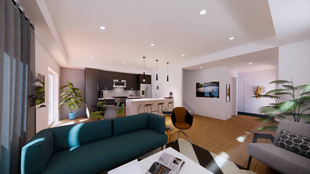 There will be no lack of space, light or style in the main living areas of the thoughtfully designed townhomes.