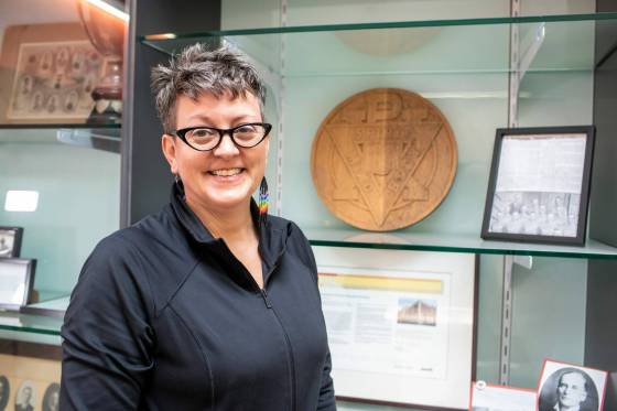 Longtime YMCA-YWCA volunteer Jakobina Jensen has helped catalogue historical material from the Y’s 145 years in Winnipeg. (Brook Jones / Free Press)