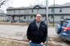 MIKE DEAL / FREE PRESS FILE Justin Pauls lives down the street and is part of a neighbourhood chat group that was created because of all the crime in the area that the building seems to be the centre of.
