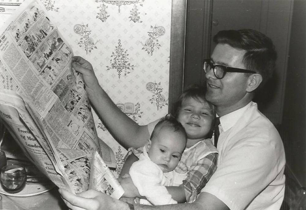 SUPPLIED
Harold with his daughters, Linda and baby Ruth.