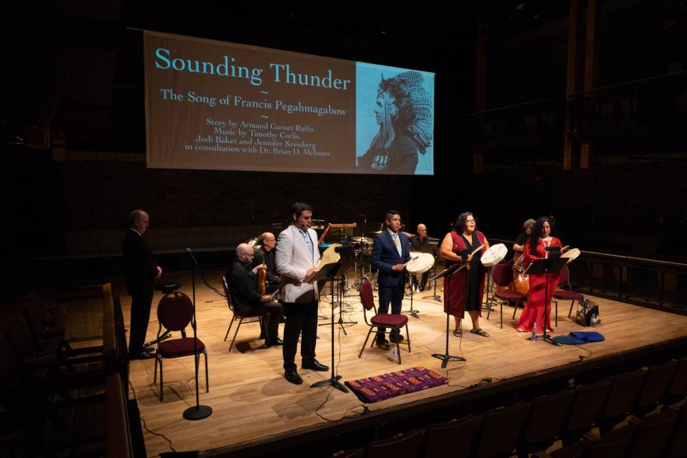 SUPPLIED
Sounding Thunder is a multimedia production chronicling the life of First World War veteran Francis Pegahmagabow
