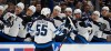 Winnipeg Jets center Mark Scheifele (55) celebrates with the bench after his goal against the Tampa Bay Lightning during the first period of an NHL hockey game Wednesday, Nov. 22, 2023, in Tampa, Fla. (AP Photo/Chris O'Meara)