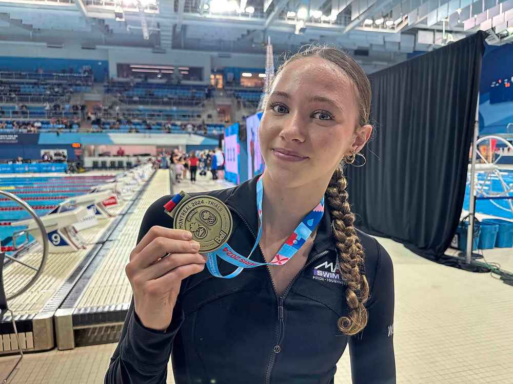 SUPPLIED PHOTO
West won the junior women’s 100-metre breaststroke Wednesday when she finished with a time of one minute 10.36 seconds.