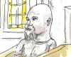 Jeremy Skibicki in court on Monday, May 6, 2024. Skibicki has pleaded not guilty to four counts of first-degree murder. (James Culleton illustration)