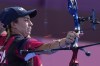FFILE - United States' Casey Kaufhold shoots an arrow during the women's team competition at the 2020 Summer Olympics, Sunday, July 25, 2021, in Tokyo, Japan. (AP Photo/Alessandra Tarantino, File)